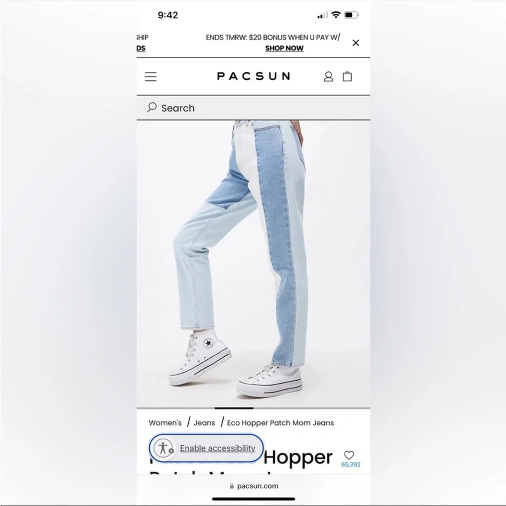 NWOT color block mom jean - Picture 6 of 7